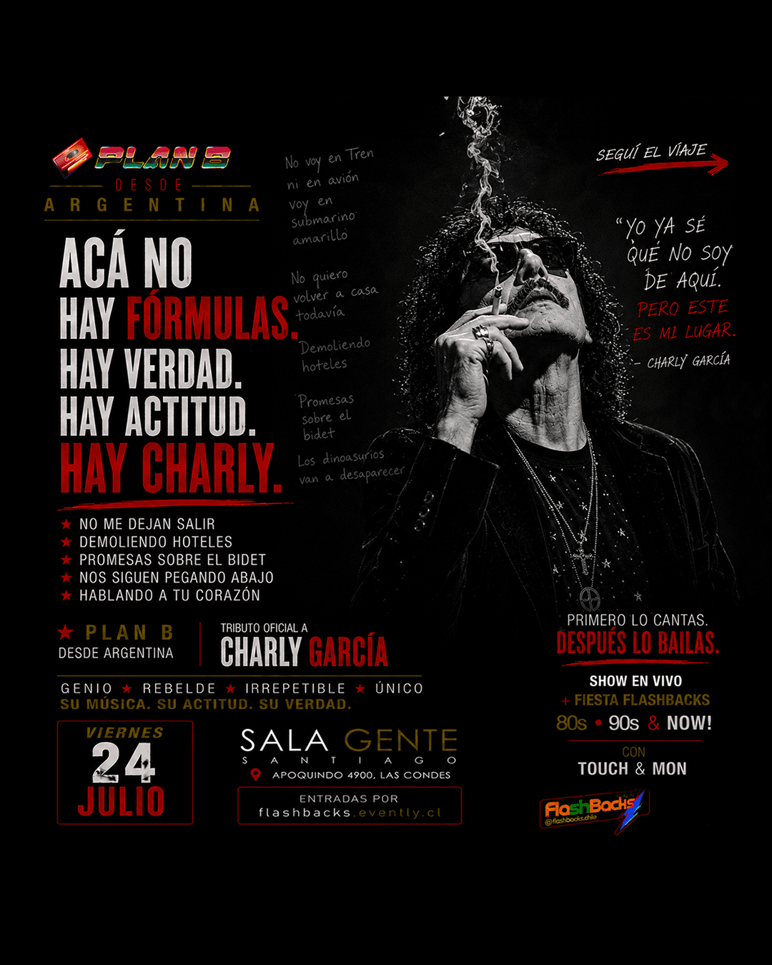 🇦🇷 ★ CHARLY GARCÍA by Charly Micol 🇦🇷 Desde argentina en vivo!  Tributo oficial de Charly + Fiesta 80s 90s Actual! image}