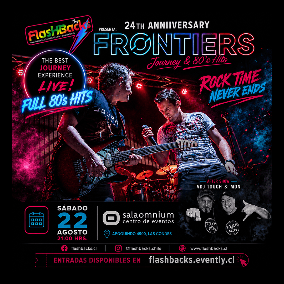 ANNIVERSARY 24 FRONTIERS SESSION JOURNEY + 80s HITS image}
