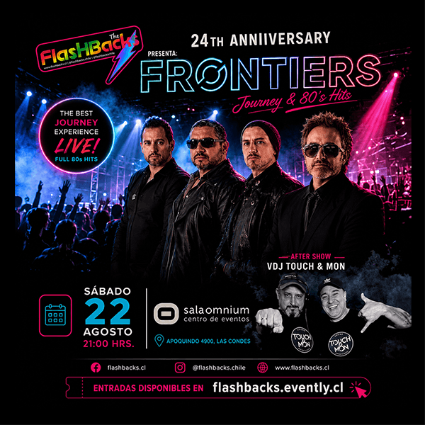ANNIVERSARY 24 FRONTIERS SESSION JOURNEY + 80s HITS image}